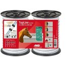 AKO TopLine Weidezaunband 20mm 200m - weiß/petrol