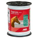 AKO TopLine Weidezaunband 20mm 200m - weiß/petrol