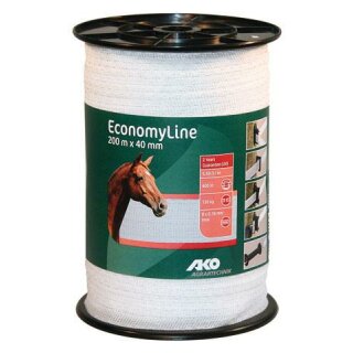 EconomyLine Weidezaunband weiß 40mm 200m