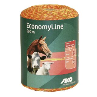 AKO EconomyLine Weidezaunlitze - 500m Rolle Bruchlast 40 Kg