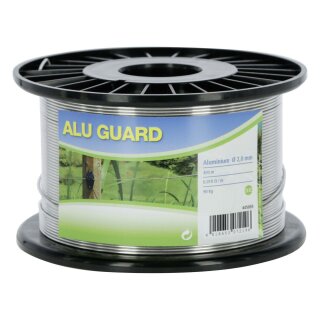 Weidezaundraht Aluminium - Länge 400 m Durchm. 2.0 mm Widerstand 0,010  Aluminium Bruchlast 90 kg