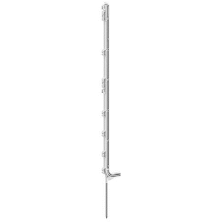 Kunststoffpfahl AKO Premium Weiß, 107cm lang, Bodennagel 20cm, 5 St. / Bund