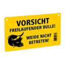 Warnschild - Vorsicht Elektrozaun (zweiseitig bedruckt)