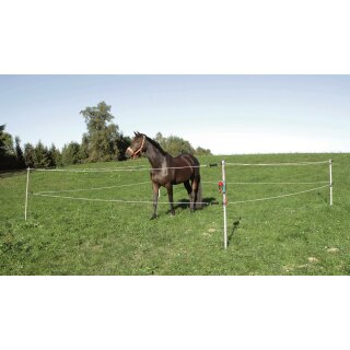 Turnierset /Paddockset 7 x 7 m - Turnier/Paddock Set 7 x 7 m inkl. 2 x 1,5 V Batterie-Weidezaungerät B 40