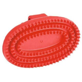 Gummistriegel oval - rot