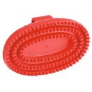 Gummistriegel oval - rot