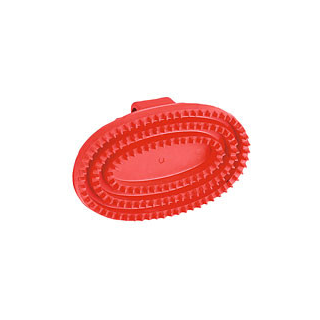 Gummistriegel Junior oval - rot