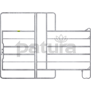 Patura Weidepanel 2,4m - Panel-6 mit Tor und Fressgitter - zzgl. Fracht