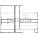 Patura Weidepanel 2,4m - Panel-6 mit Tor und Fressgitter...