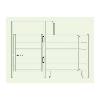 Weidepanel ausziehbar - Modell Pferd - mit Tor - 2,20m hoch - zzgl. Fracht