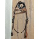 Headstall w./ Braided Natural Rawhide