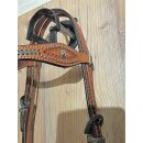 Headstall w./ Braided Natural Rawhide