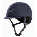 Reithelm Comfort Glory - Farbe MARINE - Microfaser Optik - mit Verzierung
