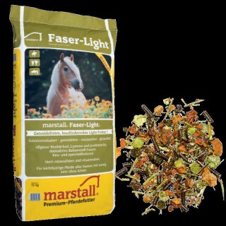 Marstall Faser Light - Das energiearme Faser-Müsli - Pferdefutter - 15 Kg