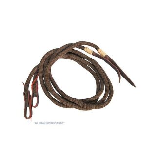 Nylon-Westernzügel - Deluxe Nylon Split Reins, Dark Brown