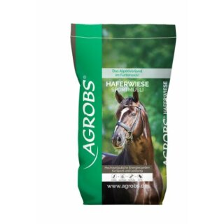Agrobs - HaferWiese - Sportmüslii - Mit Schwarz- und Gelbhafer - Pferdefutter - 15 Kg