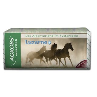 Agrobs - Luzerne + - Luzerne-Struktur plus Grünhafer - Pferdefutter - 15 Kg