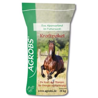 Agrobs - Kraftpaket - Die Kraft der Pflanzen für Energie und Leistung - Pferdefutter - 20 Kg