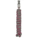 USG Führstrick zweifarbig, 2m lang - mit Panikhaken oder Karabiner anthrazit/pink - Panikhaken