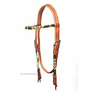 Beaded Headstall Thunderbird - Westerntrense - Kopfstück - mit Perlen verziert