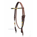 Beaded Headstall Thunderbird Dark oiled - Westerntrense -...