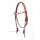 Beaded Harness Headstall Red-Blue-White - Westerntrense - Kopfstück - mit Perlen verziert