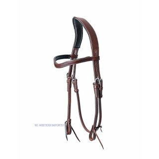 Anatomically Shaped Headstall Dark - Westerntrense - Kopfstück - weich gepolstert