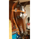 Knotted Headstall with silver Conchos - Westerntrense - Kopfstück