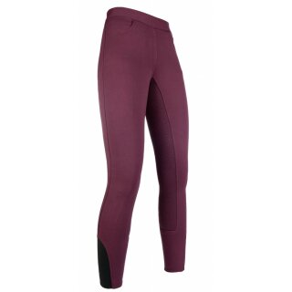 Reitleggings - Yvi - Silikon-Vollbesatz - weinrot - griffiges festes Material