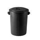 Futtertonne mit Deckel, 70 Ltr, schwarz