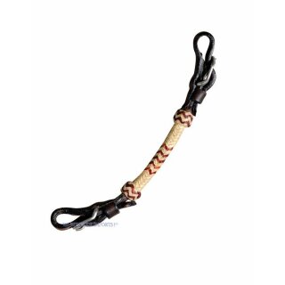 Kinnriemen Curbstrap Rawhide Braided Dark