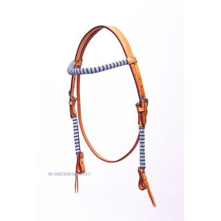 Skyblue Fancy Glitter Headstall - Kopfstück - Trense - Westerntrense