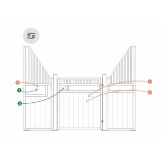 EQUI-Ascot - Pferdeboxen Vorderfront - Standard - Boxenfront mit Drehtüre