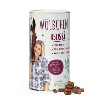 Agrobs - Wölbchen Bussi - Der kleine Leckerbissen für Pferde - Pferdeleckerli 750 g Dose
