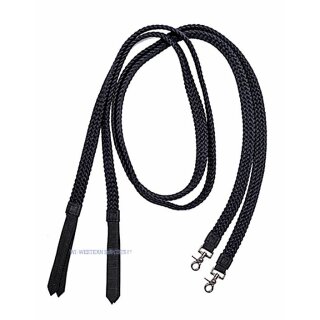 Cotton Split Reins Black - Baumwollzügel - schwarz