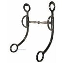 Westerngebiss - Shank Snaffle Loomis Shank - Black Steel