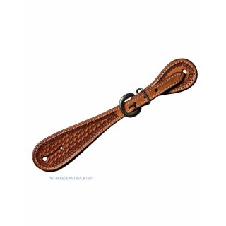 Sporenriemen - Ladies Spurstrap Basket Tooled