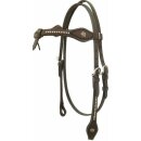 Dark oiled Knotted Headstall - Kopfstück -...