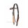Two Tone Headstall - Kopfstück - Westerntrense - Basked Tooled