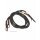 Nylon-Westernzügel - Deluxe Nylon Split Reins, Schwarz