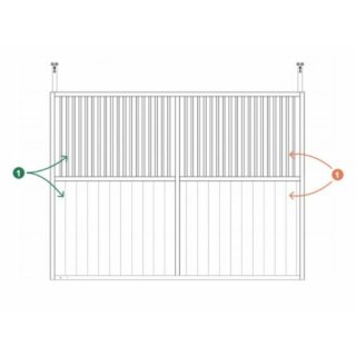 EQUI- Viva Easy Up Standard Trennwand - aufhängbar / herausziehbar - Pferdeboxentrennwand Holz/Gitter