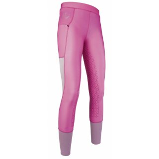 Reitleggings - Mesh - Silikon-Vollbesatz - pink