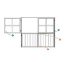 Flügeltor - Stalltor - 4-flüglig - mit Sprossenfenster - mit Sicherheitsglas  - 3x3m