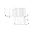 Stalltür - Pferdeboxen-Aussentüre - 2-flüglig - mit Schutzgitter und Holz-Fensterladen