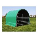 Rundbogen Weidezelt 3,60x3,60 - mit Weidepanel mit Tor
