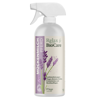 Relax BioCare MÜCKENMILCH Pferd - 1000ml - Insektenschutz - Fliegenspray - Bremsenspray