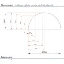 Rundbogenhalle - Rundbogenzelt - Weideunterstand - 4,50 x 4,50 x 2,25m - Lieferung FREI HAUS