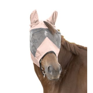 Fliegenmaske Premium mit Ohrenschutz - rose - mit UV-Schutz VB