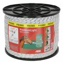 AKO Premium Light Weidezaunseil, 6mm, 400m, weiß/blau