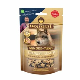 Wolfsblut Leckerli - Hundeleckerli - Training Treats - Wild Duck & Turkey - Ente, Truthahn und Süßkartoffel - 70g